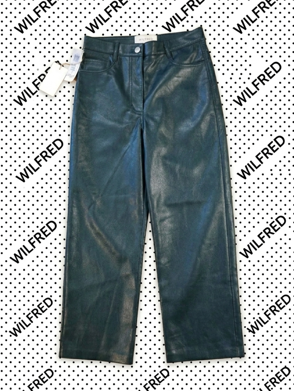 Wilfred Melina Cropped Leather Pant - Aventurine Green